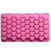 Heart Shaped Silicone Soap Mold 55 Grids Food Grade Non-stick Tray for Chocolate Cookie Cake Baking DIY