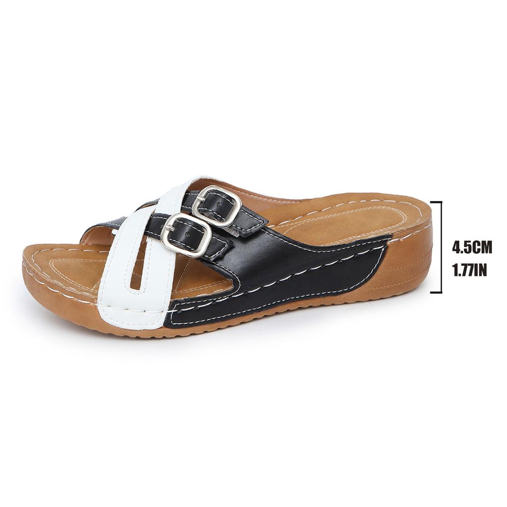Summer Women Wedge Sandals Premium Orthopedic Open Toe Sandals Vintage Anti-slip Leather Casual National Style Shoes for Women