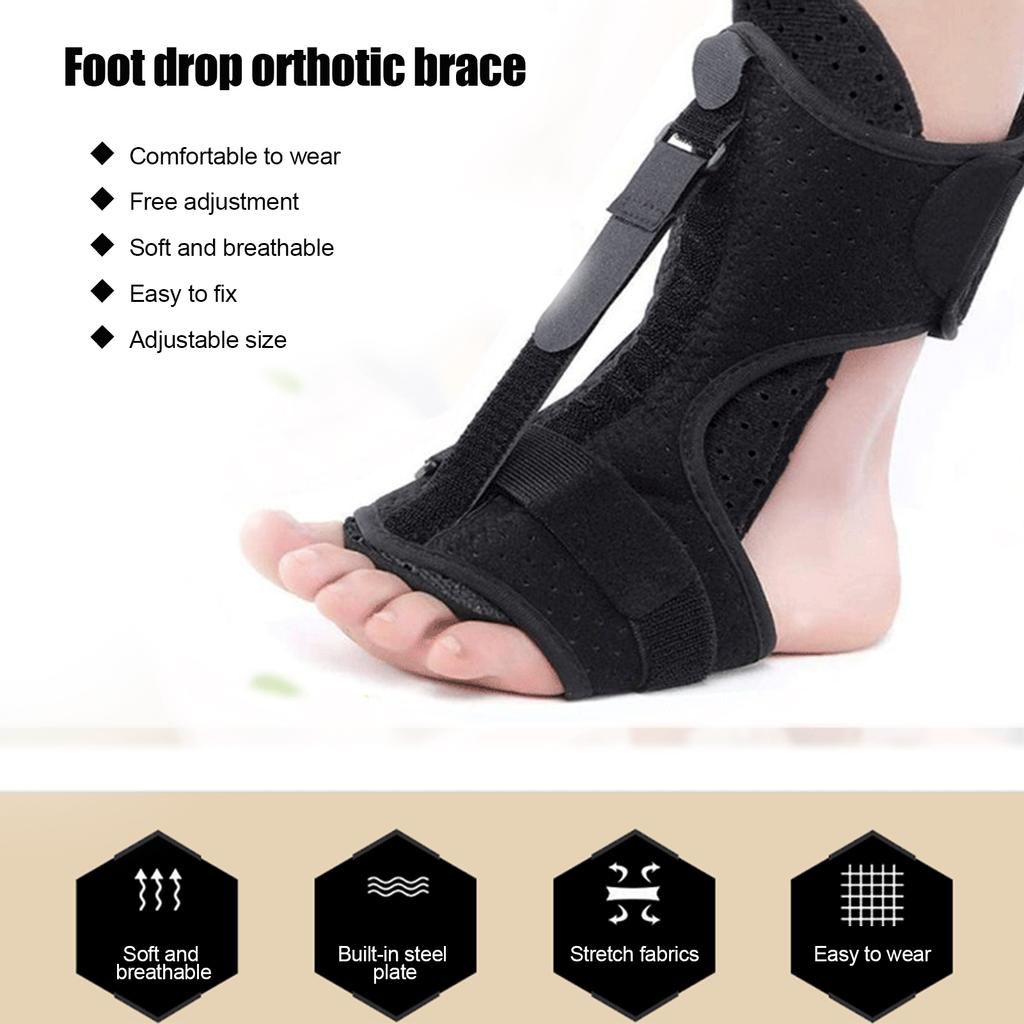 Adjustable Foot Drop Orthotic Brace Plantar Fasciitis Recovery Foot Splint Support