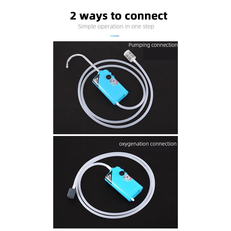 3 In 1 Smart Fishing Oxygen Water Pump Portable Rechargeable Outdoor Camping Indoor Induction LED Lighting Oxygenation Air Pump