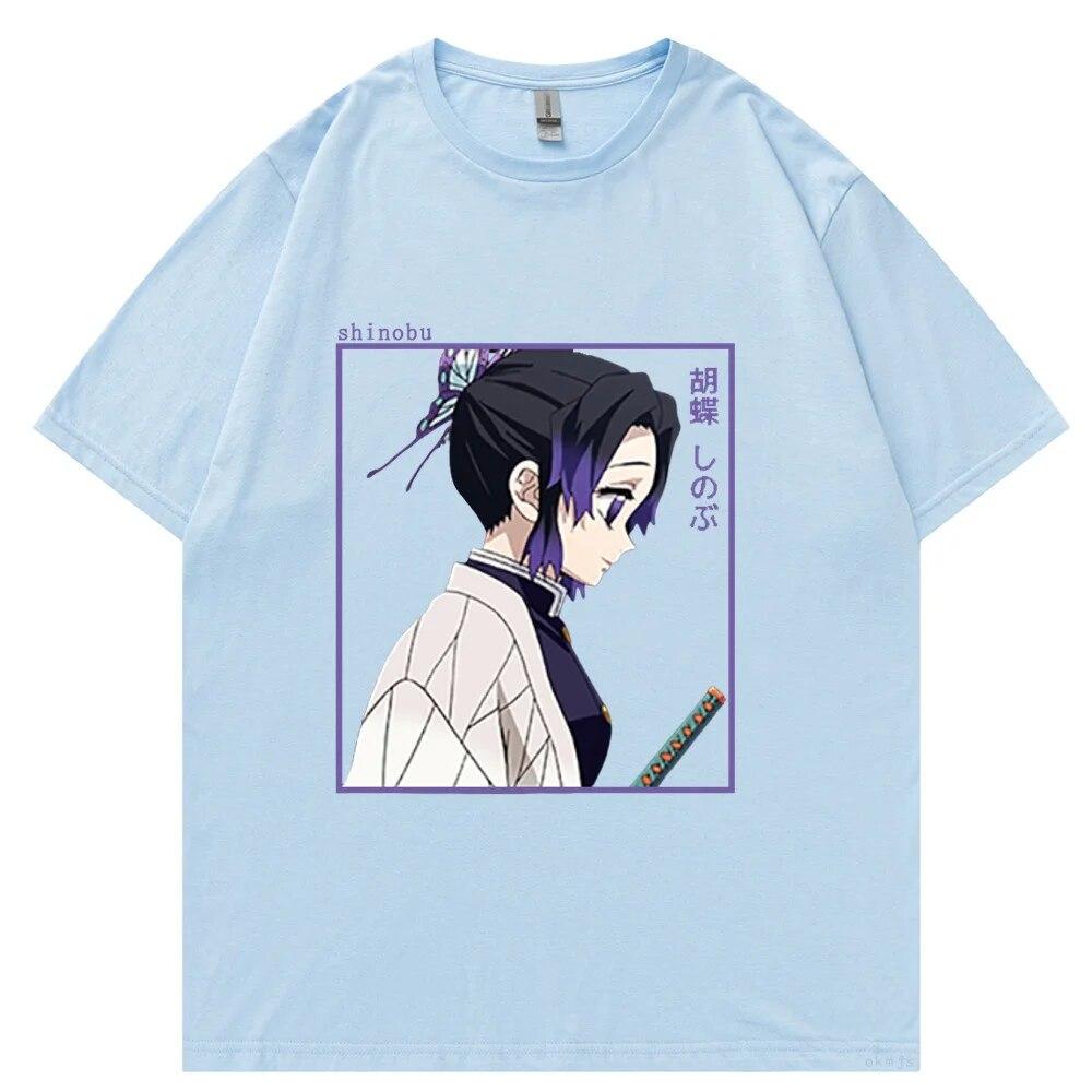 Hot Japanese Anime Demon Cotton T Shirt Unisex Kawaii Kimetsu No Yaiba Graphic Tees Tanjirou Kamado Unisex Tops Funny Tshirt Unisex
