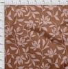oneOone Cotton Flex Dark Rose Brown Fabric Floral Magnolia Diy Clothing Quilting Fabric Print Fabric By Yard 40 Inch