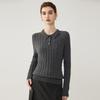 2026 Autumn/Winter Women's Slimming Cable Knit Cashmere Polo Neck Sweater