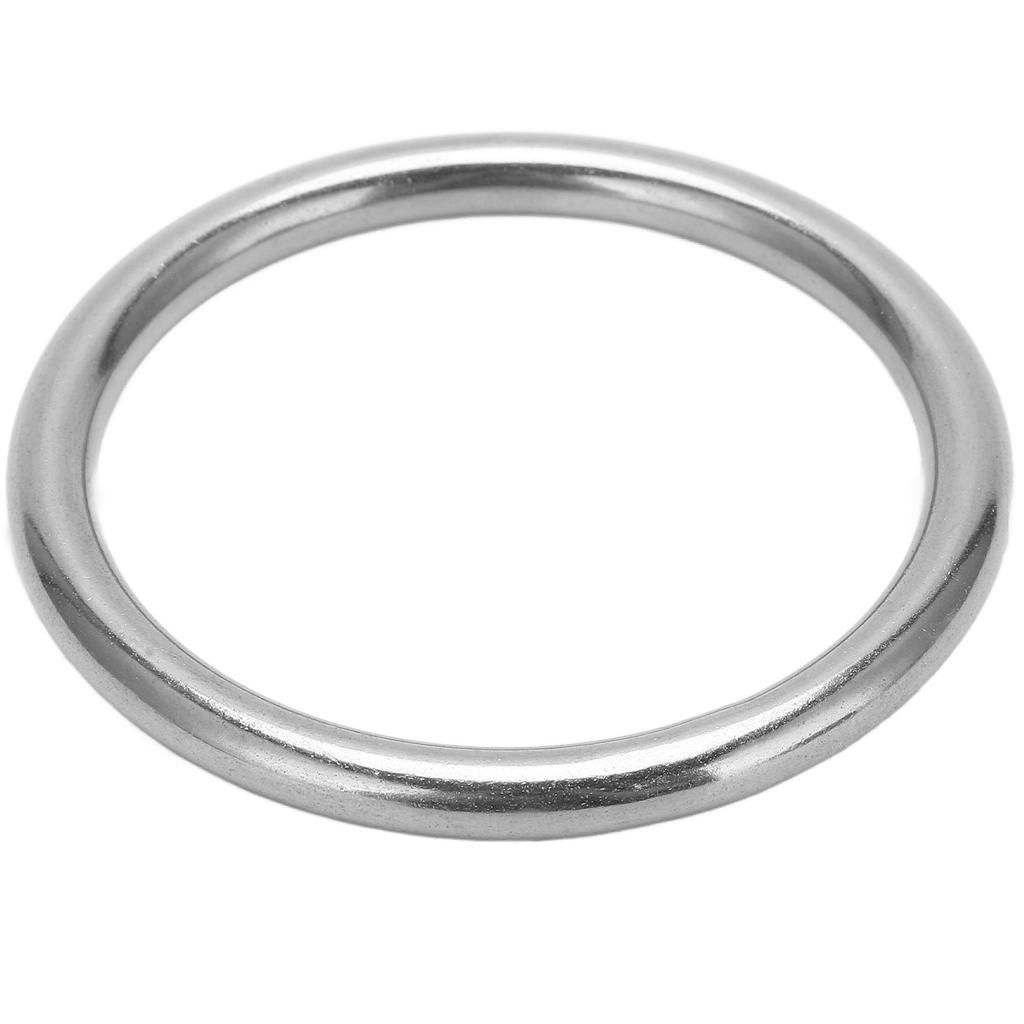 Boat Round Rings Stainless Steel O Ring with Wire Diameter 8mm Specification for Boat Sailing Diving8x50mm 0.3x2in