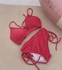 2024 Solid Color Sexy Push-Up Bikini - Lace-Up Multicolor Swimsuit