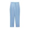 Fashion Commuter Front Pleated Ankle-High Waist Casual Pants