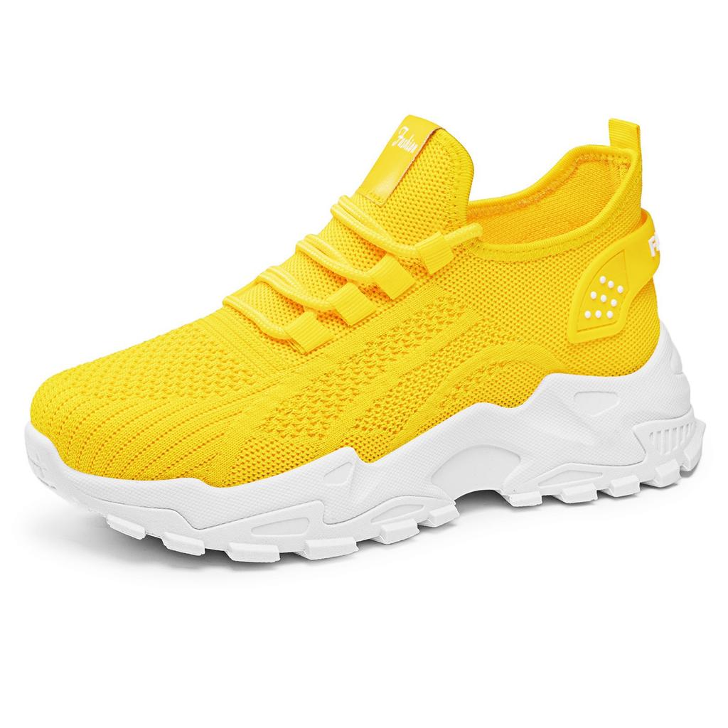 Shoe processing Large size sports shoes Soft sole Single shoes Flying woven heightening net shoes Soft sole shoes 43