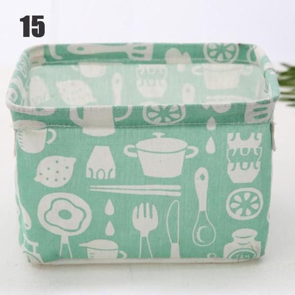 1 coș de depozitare din țesătură cu mâner, coș de depozitare imprimat pentru masă, cutie de depozitare pliabilă multifuncțională pentru articole diverse, cărți, lenjerie, familie,