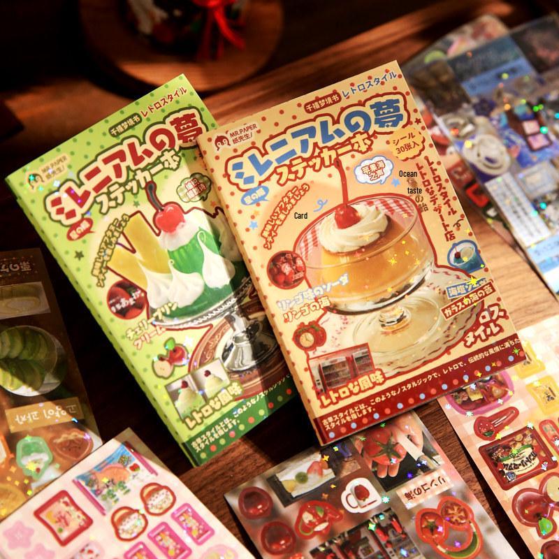 Mr. Paper Retro Y2K Dream Sticker Book: Japanese-Inspired Dessert Journal Decorations
