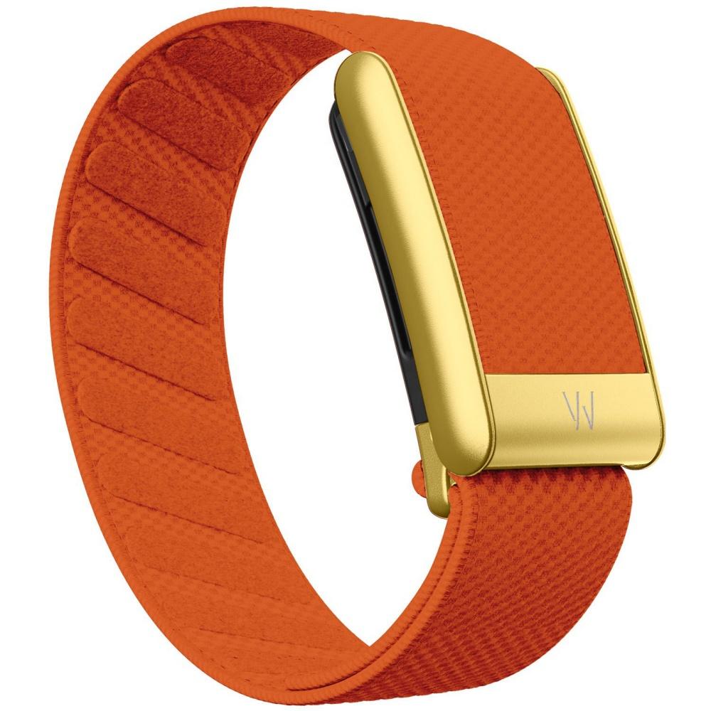 Suitable for Whoop 5.0 Wristband Strap, Nylon Woven Elastic Whoop MG Sports Replacement Strap, W Logo Gold Metal