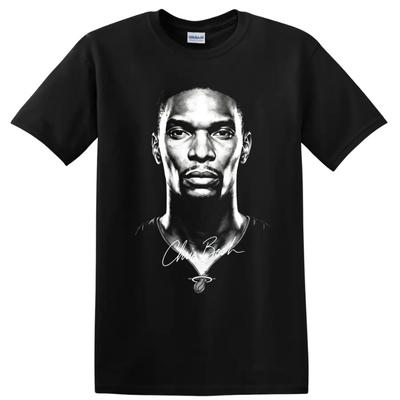 Chris Bosh Basketball Player Portrait T Shirt Number One Sports Fan Tee Gift