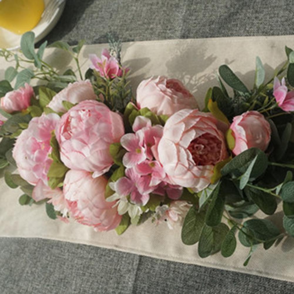 Artificial Wreath Door Threshold Flower DIY Wedding Home Living Room Party Pendant Wall Decor Christmas Garland Gift Rose Peony