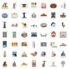 10/30/50/100PCS World Famous Building Stickers Aesthetic Travel Landmark Decal Graffiti DIY Phone Suitcase Luggage Wall Sticker