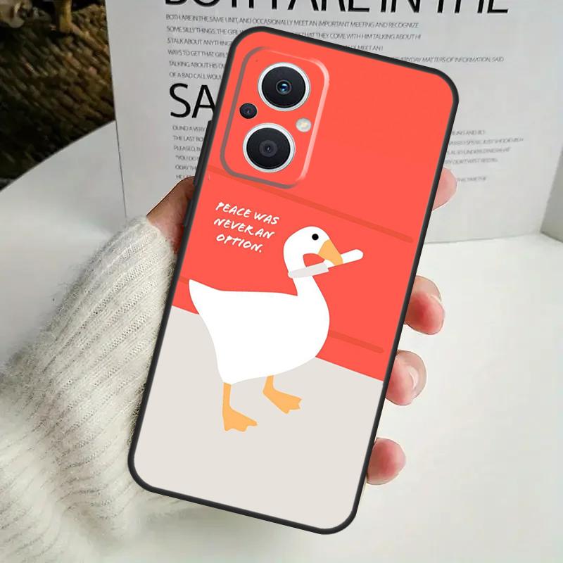 Cartoon Funny Goose Phone Case For OPPO Reno 8 7 Lite 8T 11 12 13 14 14F 10 Pro OPPO Find X8 X6 X5 X9 Pro Cover