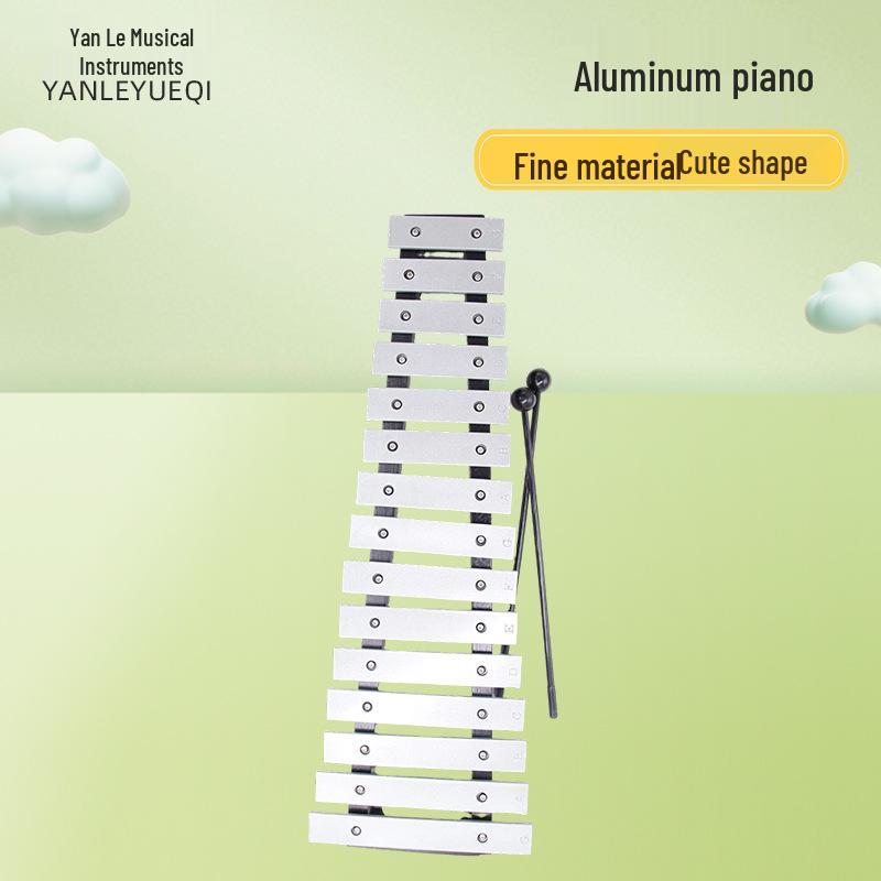 15-Tone Orff Aluminum Xylophone - Hand-Knocked Percussion Instrument for Kindergarten Performances