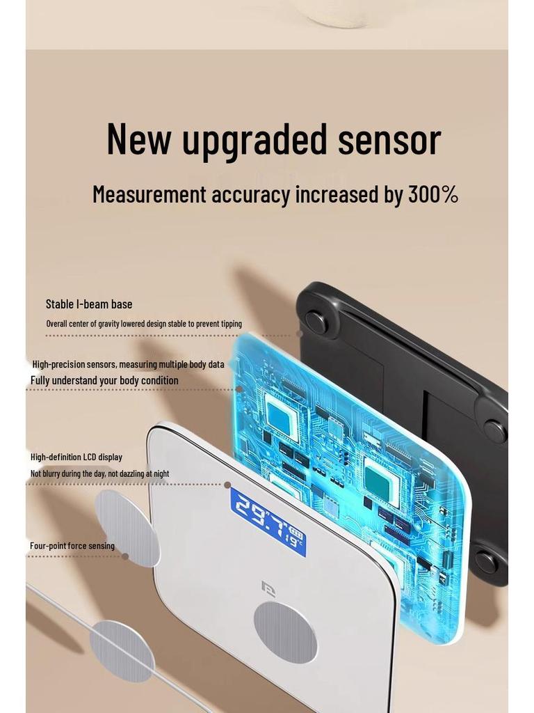 Rechargeable Smart Body Fat Scale with App Support