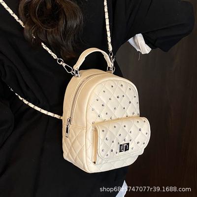 Xiaoxiangfeng Backpack Female 2025 New Trendy Fashion Korean Backpack Chain Messenger Bag Travel Small Backpack Female