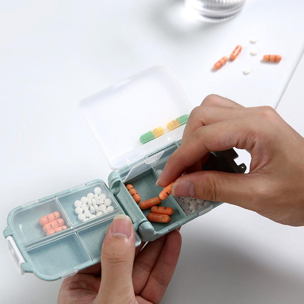 New Hot Weekly Mini 8 Grids Travel Portable Vitamin Pill Box Cases Container Organizer Storage Tablet Medicine Pills Fish Oils