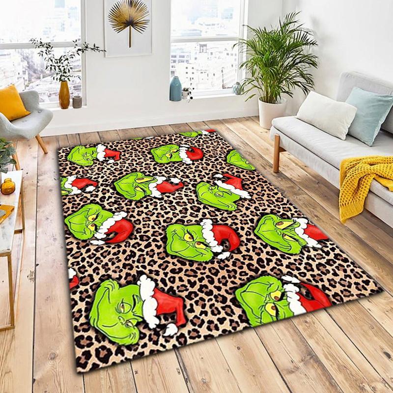 Regalo di Natale Commedia Come il Grinch rubò il Natale tappeto casa soggiorno decorazione tavolo e sedie tappeto antiscivolo porta A11