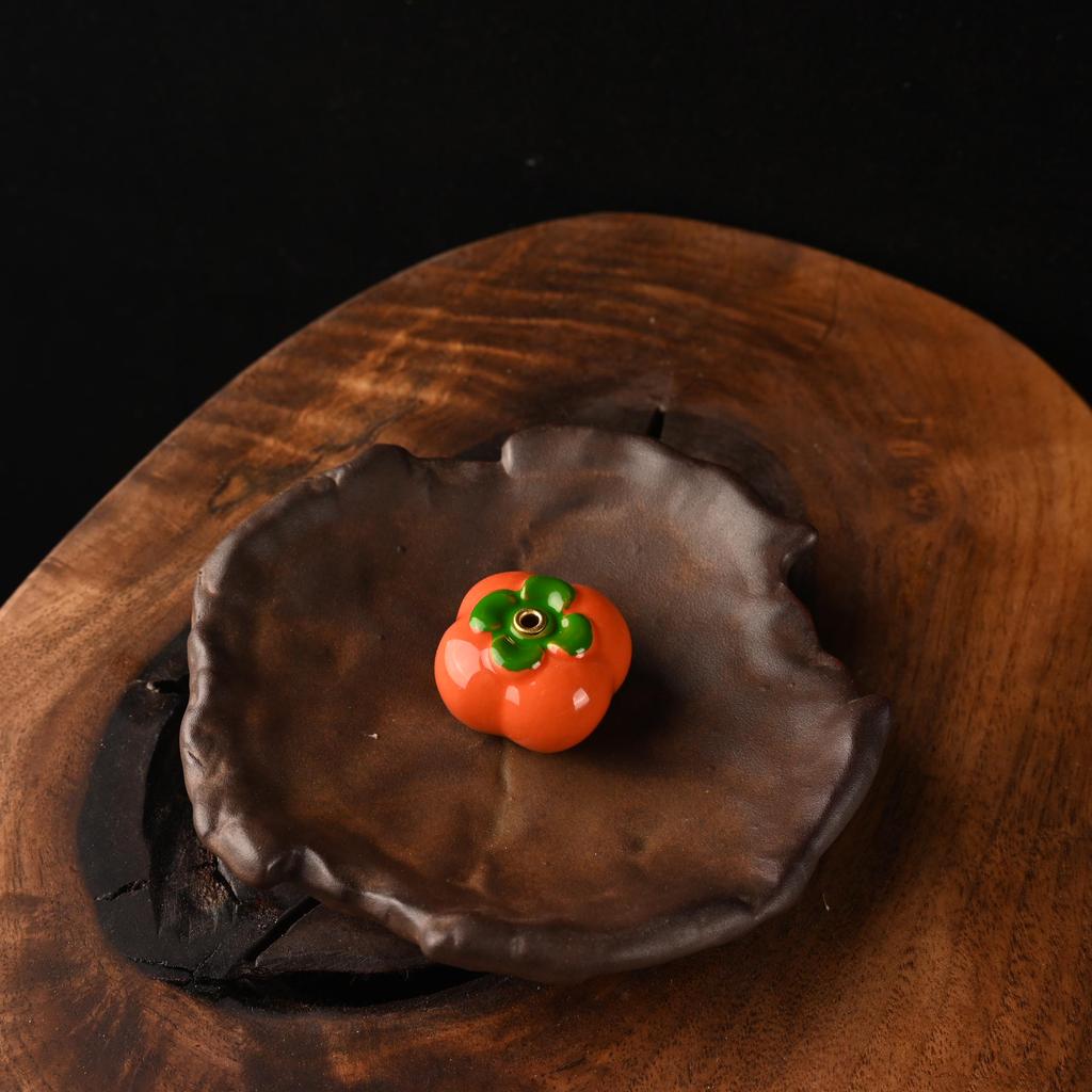 Ceramic Gourd Incense Holder for Tea Ceremony and Home Use