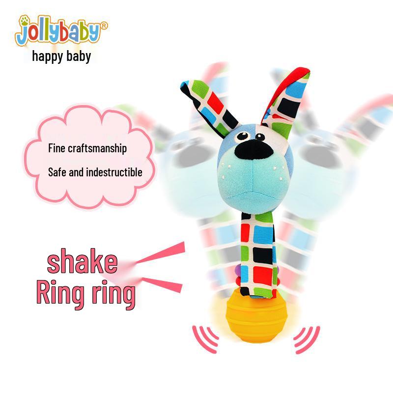 Jollybaby Newborn Teether Hand Rattle for Ages 0-12 Months - Soothing Handheld Baby Toy