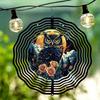 2D Metal Owl Mandala Wind Spinner for Outdoor Garden Courtyard and Home Decor Moonlight Hanging Wind Chime No Power Required Easy To Install