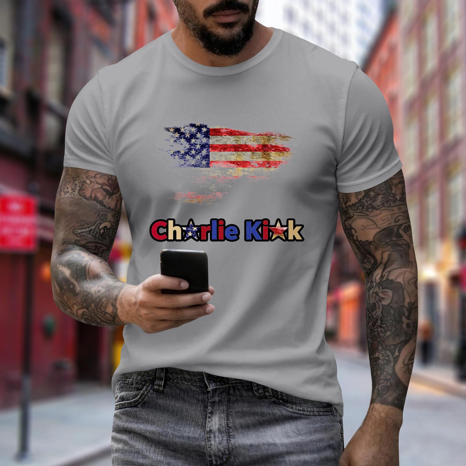 

Men s Printed Short Sleeve T-Shirt Men s Loose Casual Short Sleeve Top L