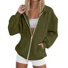 Women's Zip-Up Long Sleeve Sweatshirt Top