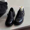 British style loafers 2026 versatile thick soled belt buckle single shoes for women with thick heels and small leather shoes