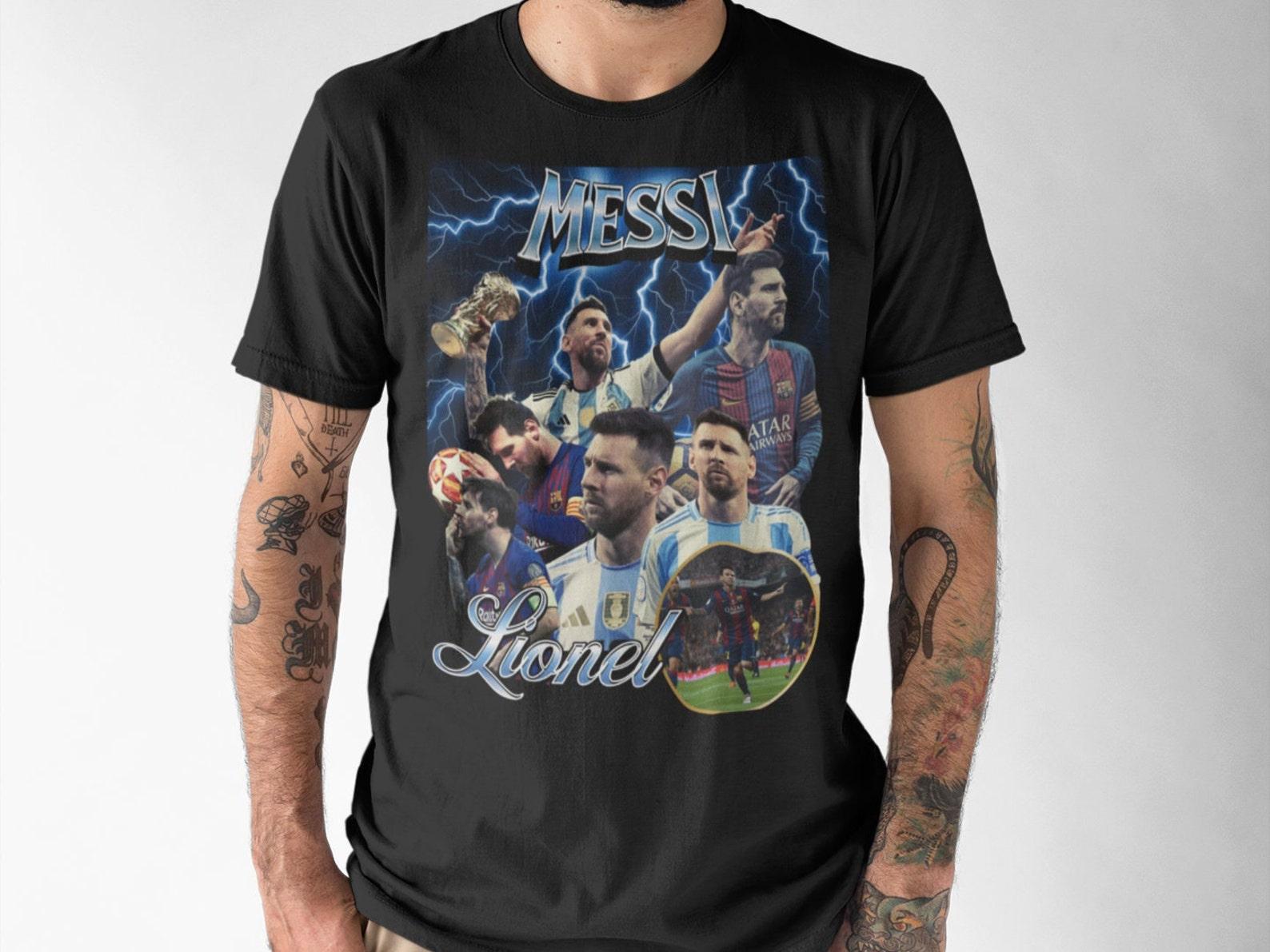 Lionel Messi T-Shirt Bootleg Shirt 90s Vintage Argentina Graphic Tees Retro Shirt Rap Shirt Lionel Messi Merch Soccer Shirt Miami Fans Tee 2XL