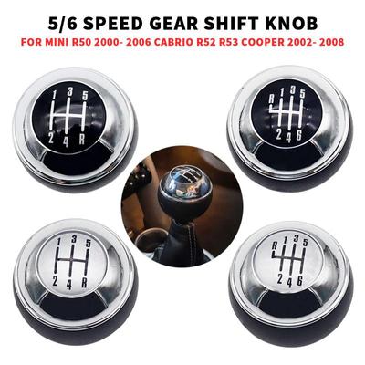 5/6 Speed Manual Car Gear Shift Knob Shifter Lever Handle Ball Round For Mini R50 2000-2006 Cabrio R52 2002-2008 25117542278 New