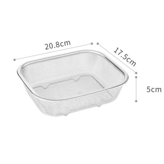 Stainless Steel Square French Fries Frying Basket Oil Filter Mesh Fruit Vegetable Drain Colander Strainer Kitchen Aaccessories