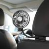 3-Speed Dual Head Car Clip Fan With Led Light 360° Rotatable Car Cooler Fan Low Noise Cooling Fans Car Electrical Appliances