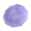 10 bone vinyl umbrella small fresh double large sunscreen umbrella manual reverse folding