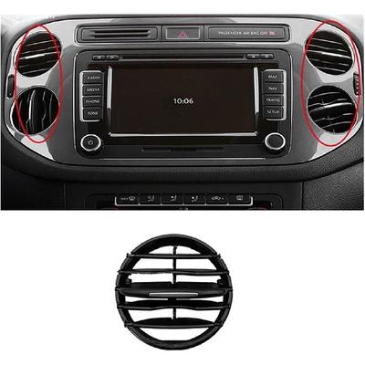 4 PCS Air Conditioner Instrument Panel Compatible for Tiguan 2010-2017 Instrument Desk Middle Outlet Tuyere Air Vent Folding Fittings, Black