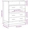 Drawer Cabinet in Sonoma Oak Finish 70 x 41 x 83.5 cm Engineered Wood