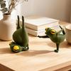 Figurină Broască Yoga Imprimată 3D Statuie Broască Zen Meditație Sculptură Colecționabilă pentru Grădină Terasă Curte Gazon Decor pentru Birou Acasă Raft