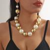 New Multi-layer Exaggerated Temperament Baroque Pearl Beaded Necklace Collarbone Chain Women's Jewelry