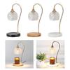 Modern Wax Melt Candle Warmer Lamp Crystal Lampshade Table Light EU Plug Wood Base