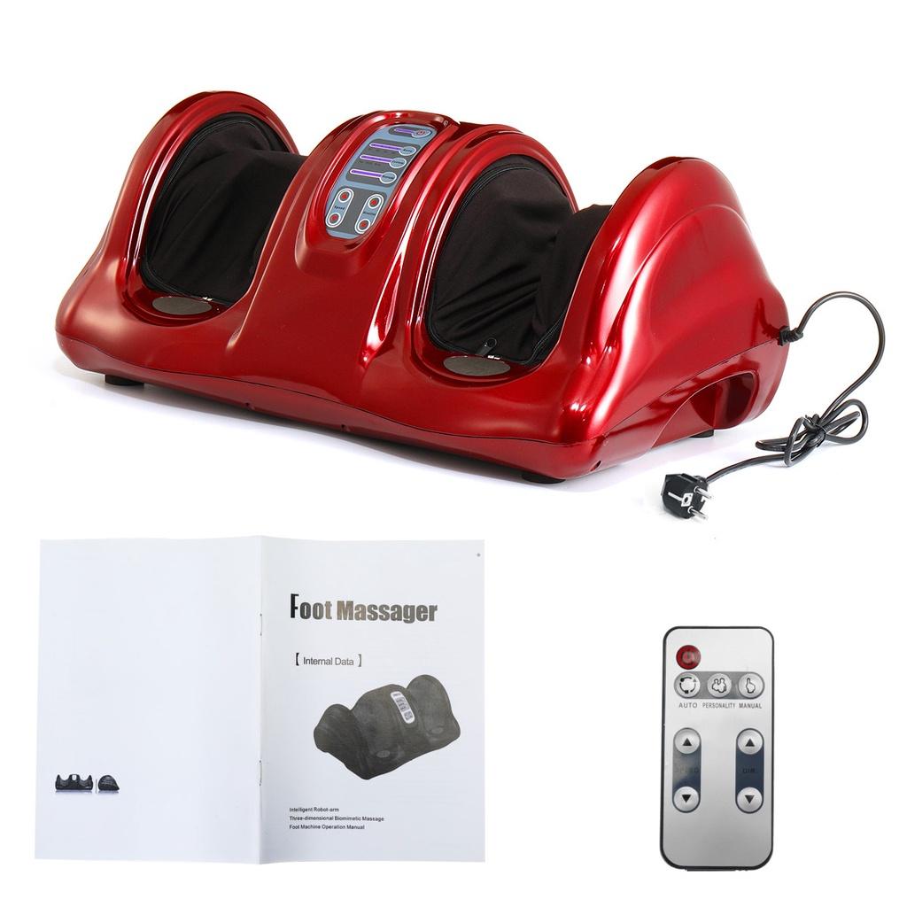 220V Electric Heating Foot Body Massager 3 Gears Reflexology Calf Leg Pain Relief Relax Relaxation Kneading Roller Vibrator Machine