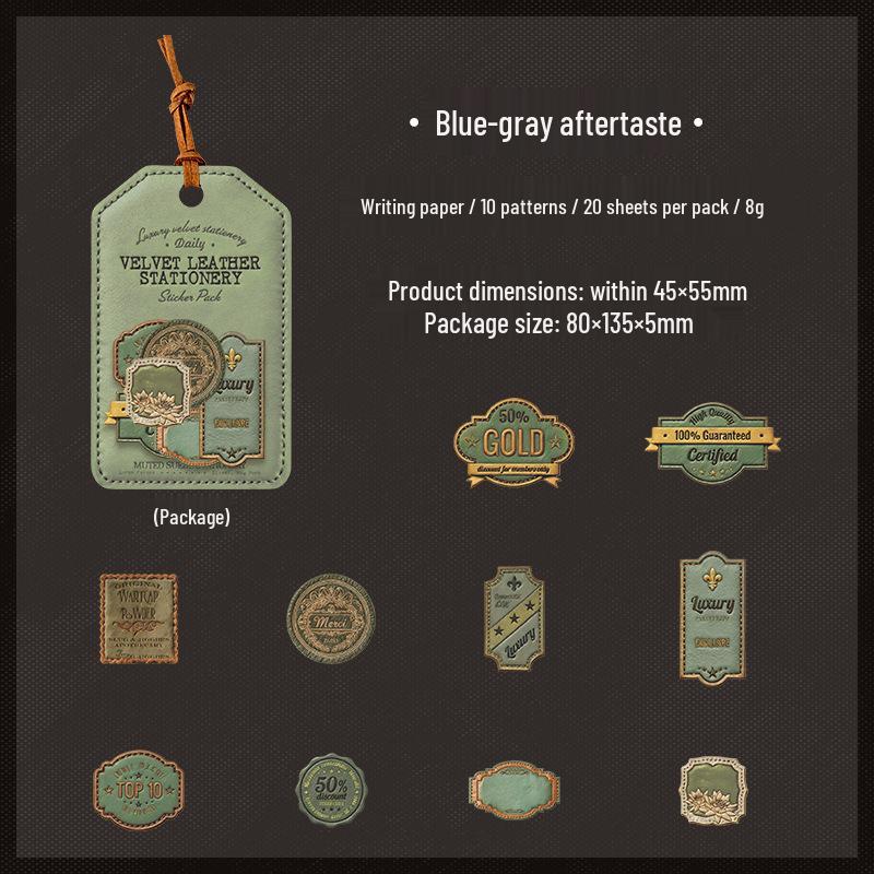 Retro English Journal Collage Kit: Ketchup Label, Velour Letter, DIY Card Stickers