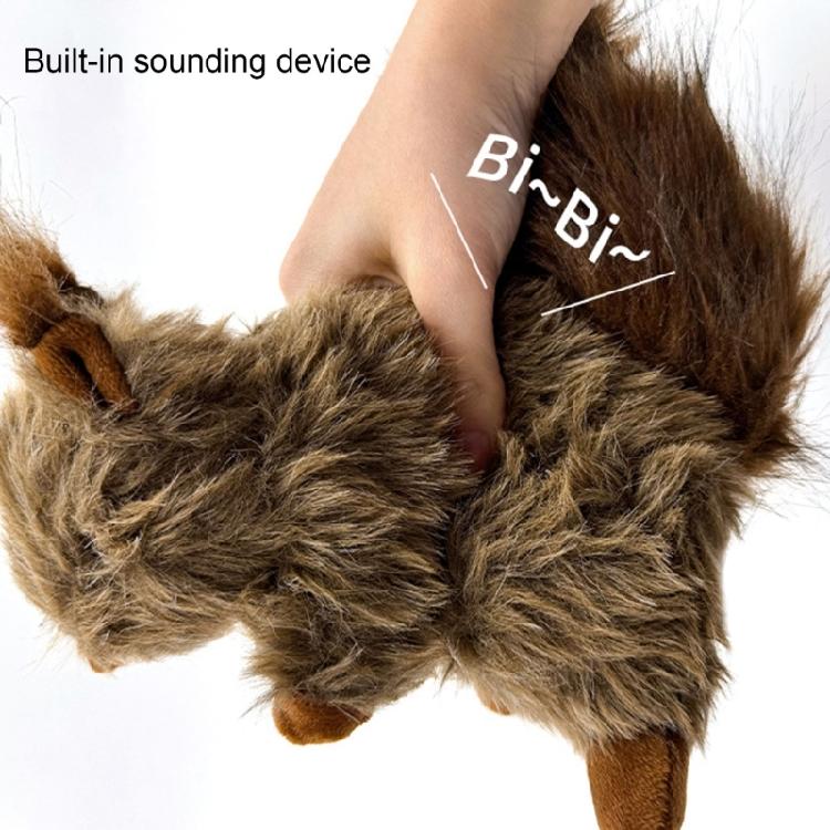 Plush Squirrels Shape Dog Toy Realistic Animal Design For Boredom Elimination And Teeth Cleaning Activity