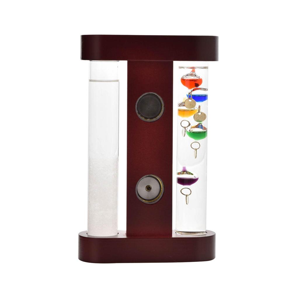 Galileo Thermometer & Storm Glass -18cm Multi Col 5 Bulb