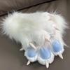 Adorable Hand-Painted Kitten Paw Gloves with Squeaky Cat Girl Nails