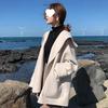 Autumn/Winter Petite Double-Sided Wool Hooded Coat for Women: Stylish, Age-Reducing, Versatile, Thickened Outerwear.