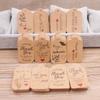 100 Pcs 3x5cm Kraft Paper Brown/white Gift Labels, with 20m Rope, for Wedding, Baby Shower, Christmas Labels, Party Decora