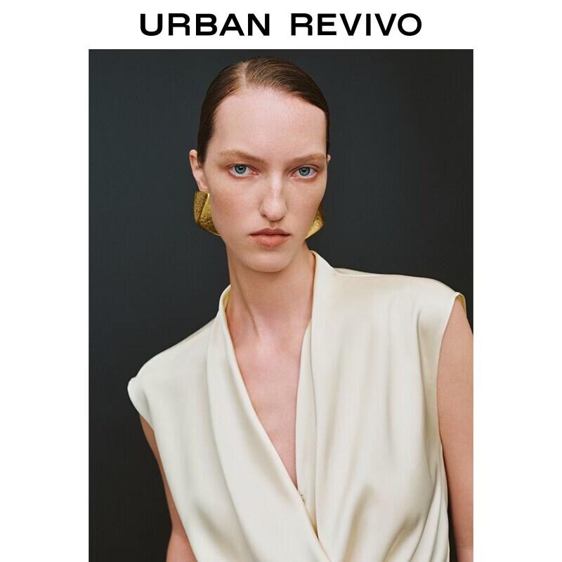 UR 2026 Women's French Chic Pleated Blouse