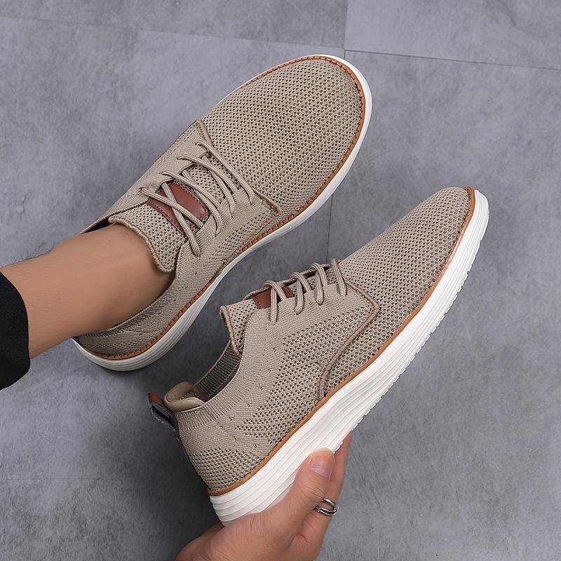 2026 Spring New Men's Fly Weave Design Breathable Casual Loafer Shoes Comfortable Shallow Mouth N Slip Fashi Trend Sneakers