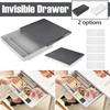 Under Desk Drawer Self-Adhesive Stationery Storage Box Multifunctional Hidden Under Desk Organizer for Home Kitchen Office Table
