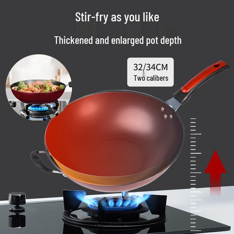 Sanjiaolong Refined Iron Non-Stick Wok